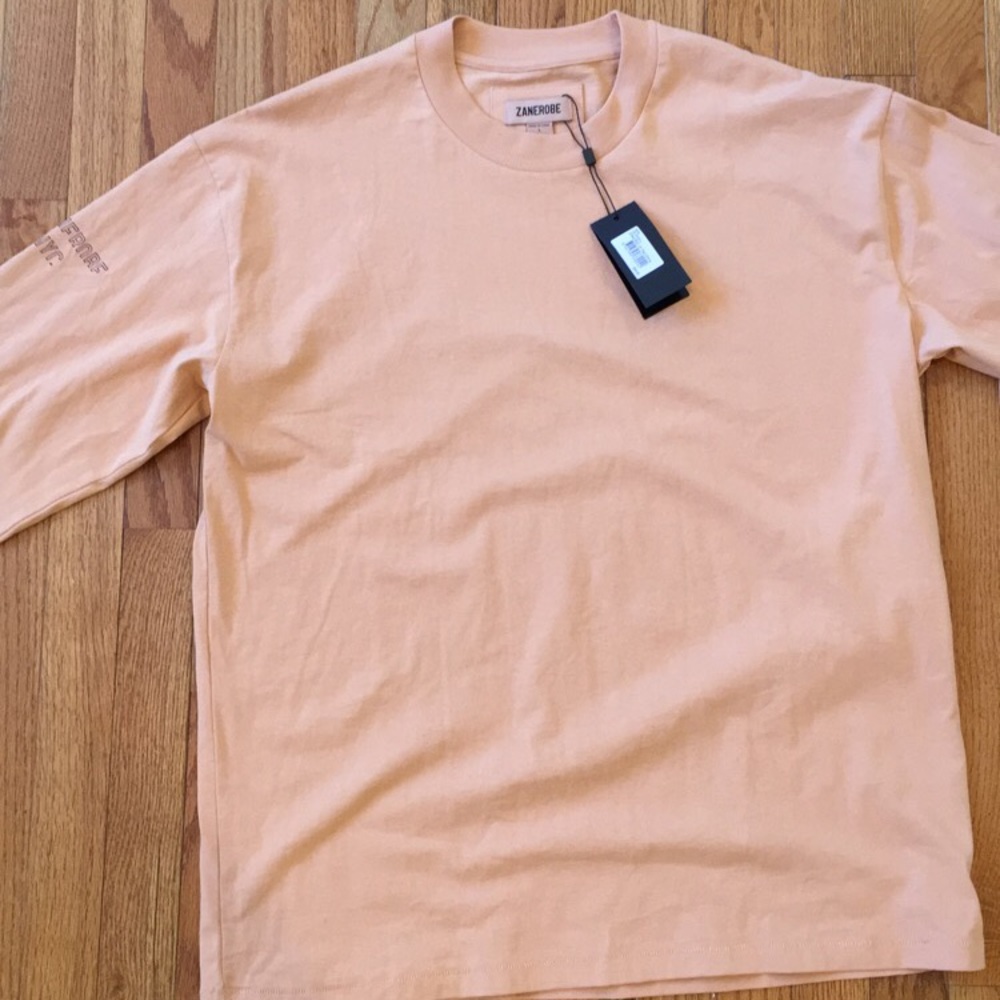 Zanerobe Men’s Orange long sleeve shirt large NWT